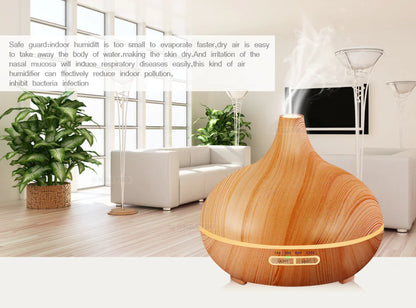 AromaGlow Wood Grain Lamp